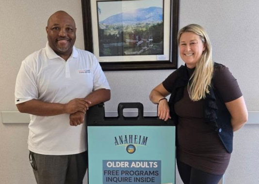 Doug Wooley conducting a free in-home care assessment in Orange County, CA